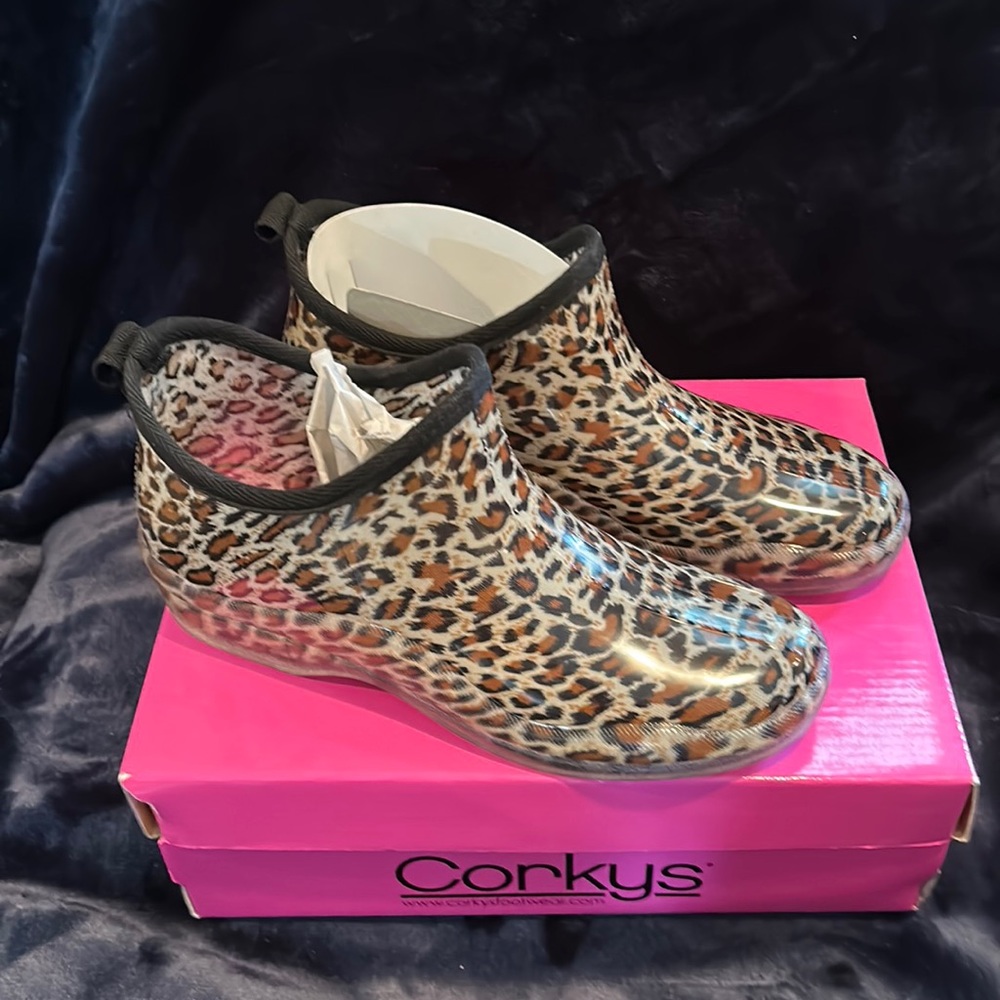 Corky’s rain boots